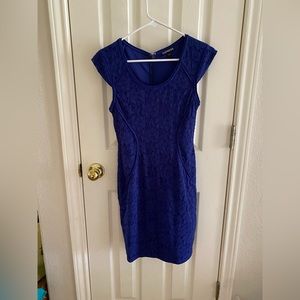 Express lace dress with cap sleeve